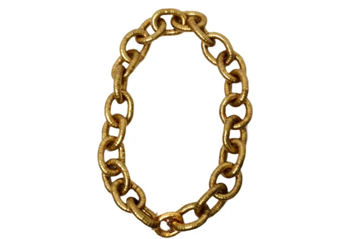 Yves Saint Laurent GoldTone Serpentine Chunky Chain Link Necklace Vintage by Misty Necklaces Yves Saint Laurent GoldTone Serpentine Chunky Chain Link Necklace Vintage by Misty Necklaces