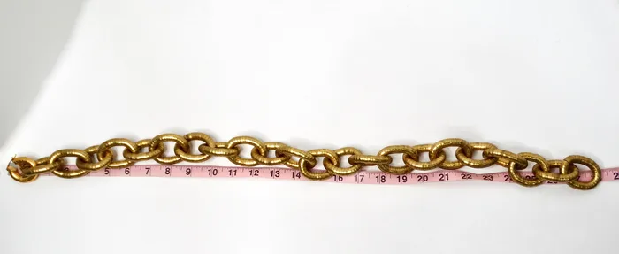 Yves Saint Laurent GoldTone Serpentine Chunky Chain Link Necklace Vintage by Misty Necklaces