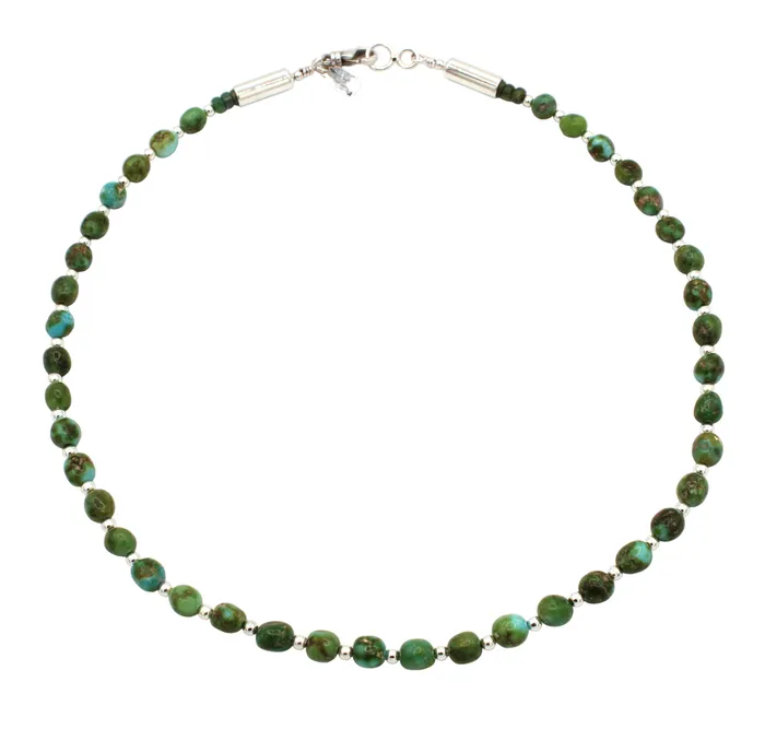 18 Sonoran Gold Turquoise Bead Necklace Artie Yellowhorse Necklaces