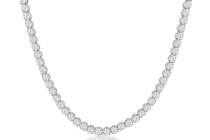 Albert Hern Necklaces Necklace 18kt Gold Tennis Round Diamonds 1506cts