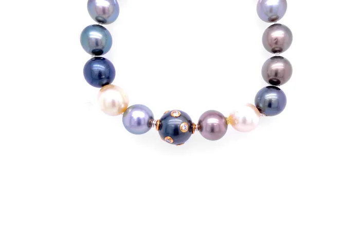 Albert Hern Necklaces Necklace Tahiti South Sea Pearls Diamonds Brooch Albert Hern Necklaces Necklace Tahiti South Sea Pearls Diamonds Brooch