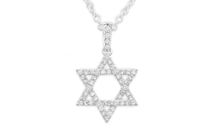 Albert Hern Necklaces Pendant 18kt Gold Star of David Diamonds