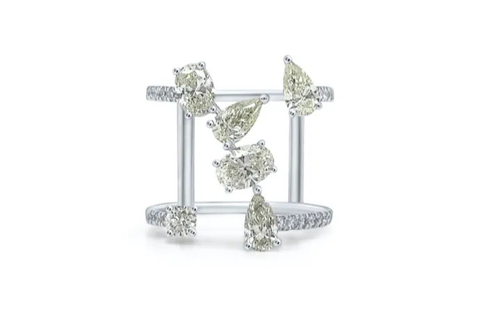 Albert Hern Rings Ring 18kt Gold MixedCut Diamonds