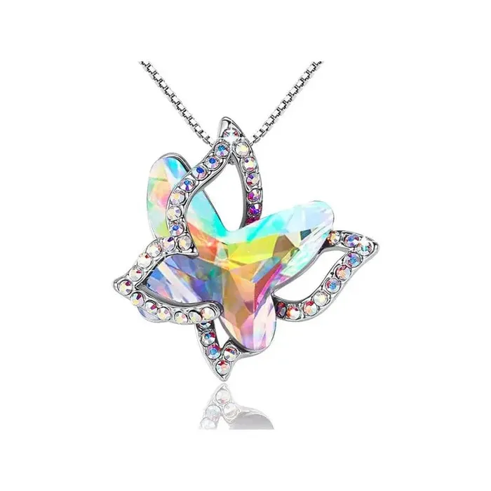 Aliexpress Necklaces Butterfly Crystal Necklace in 3 different colors