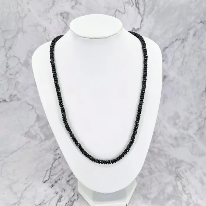 Bliss Crystals Necklaces Black Tourmaline Faceted Necklace 17 19 Adjustable SK9297 Bliss Crystals Necklaces Black Tourmaline Faceted Necklace 17 19 Adjustable SK9297