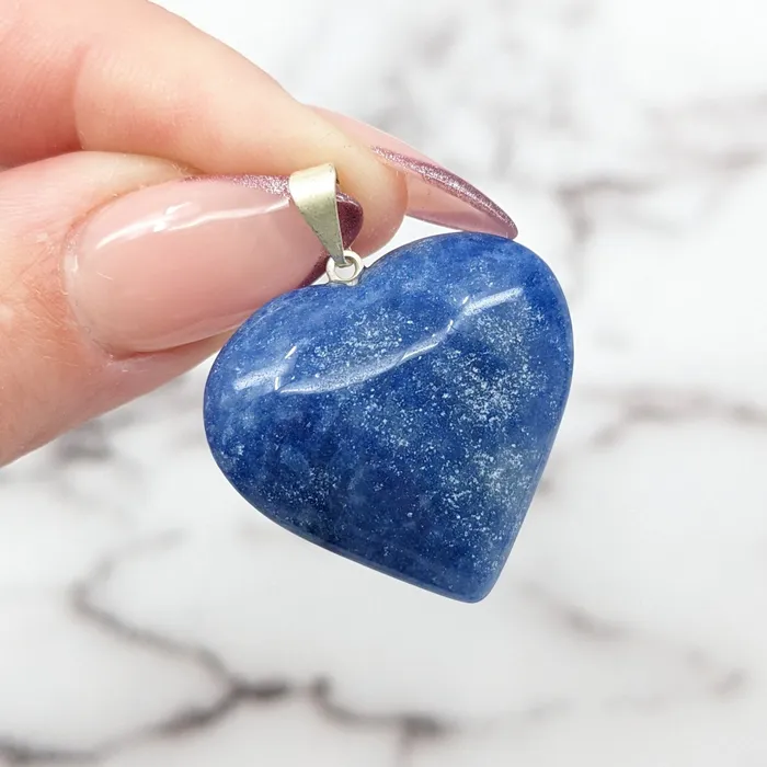 Bliss Crystals Necklaces Dumortierite 1 Heart Pendant SK9867