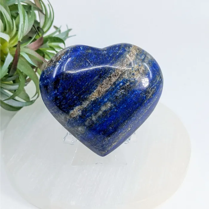 Bliss Crystals Necklaces Lapis Lazuli 26 Puffy Heart LV6738