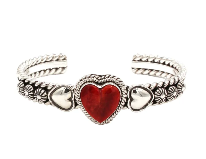 Bracelets Artie Yellowhorse Red Spiny Oyster Cuff Bracelet