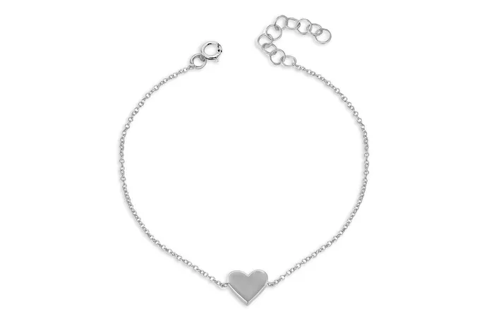 Bracelets Bracelet 14kt Gold Solid Center Heart Albert Hern