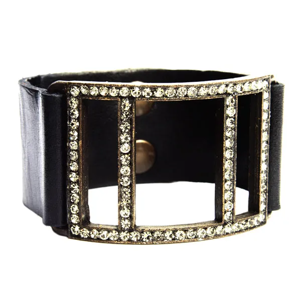 Bracelets Rebel Designs Accessories Open Crystal Lined Square Bracelet