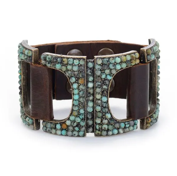 Bracelets Rebel Designs Inc Triple Metal With Leather Bracelet