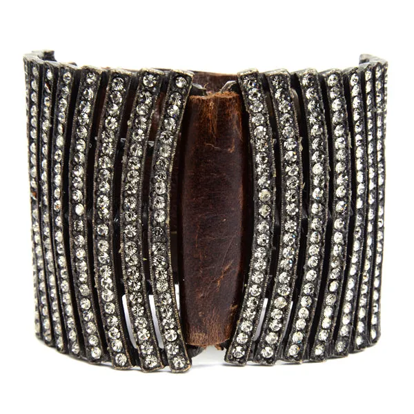 Double Sided Curved Bar Crystal Bracelet Rebel Designs Inc Bracelets
