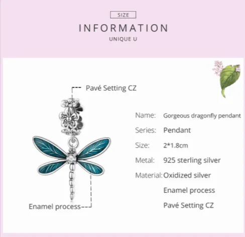 Dragonfly Charms or Pendants Sterling Silver 925 AliExpress bamoer Rings