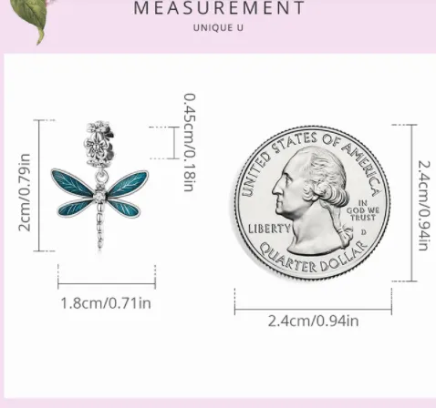 Dragonfly Charms or Pendants Sterling Silver 925 AliExpress bamoer Rings