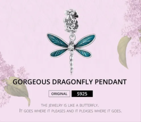 Dragonfly Charms or Pendants Sterling Silver 925 AliExpress bamoer Rings