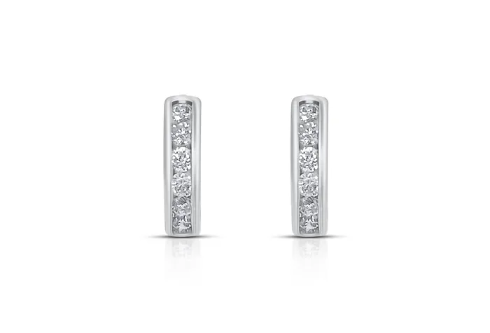 Earrings Albert Hern Earrings 18kt Gold Round Hoops Diamonds
