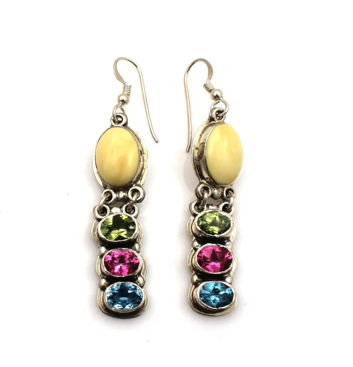 Earrings Don Lucas Multi Stone Drop Earrings
