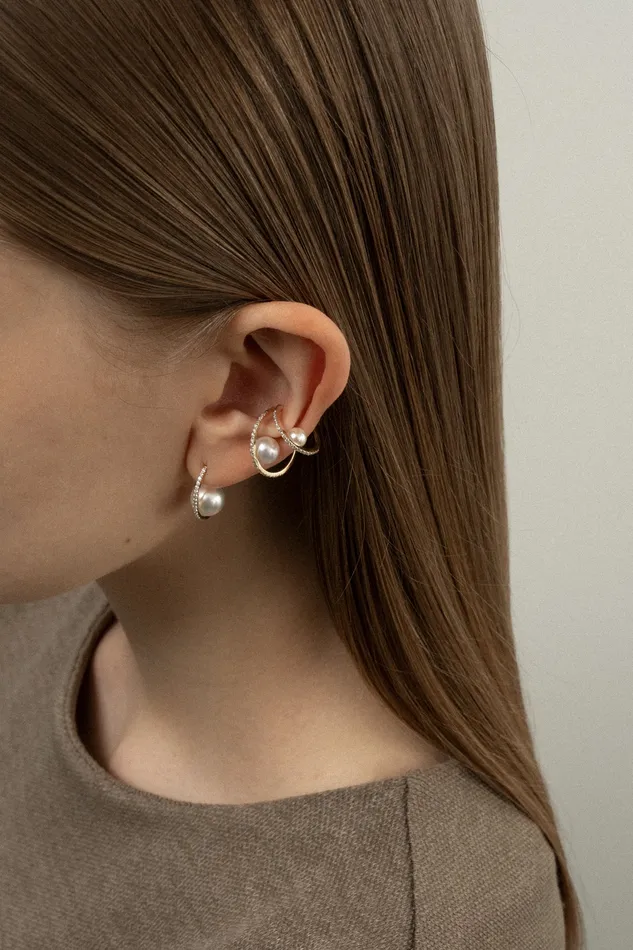Earrings PRMAL Pearl Oval Earring M Earrings PRMAL Pearl Oval Earring M