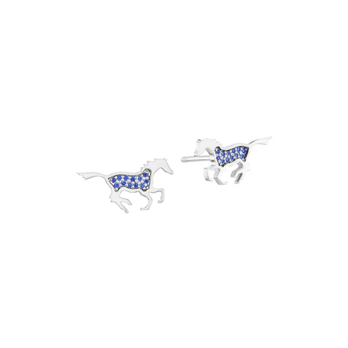 Earrings Running Horse Earrings Colored Stones Nighthorse
