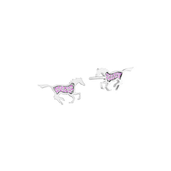 Earrings Running Horse Earrings Colored Stones Nighthorse