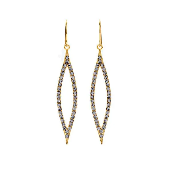 Earrings Small Almond Shape Earrings in Gold Rebel Designs Inc