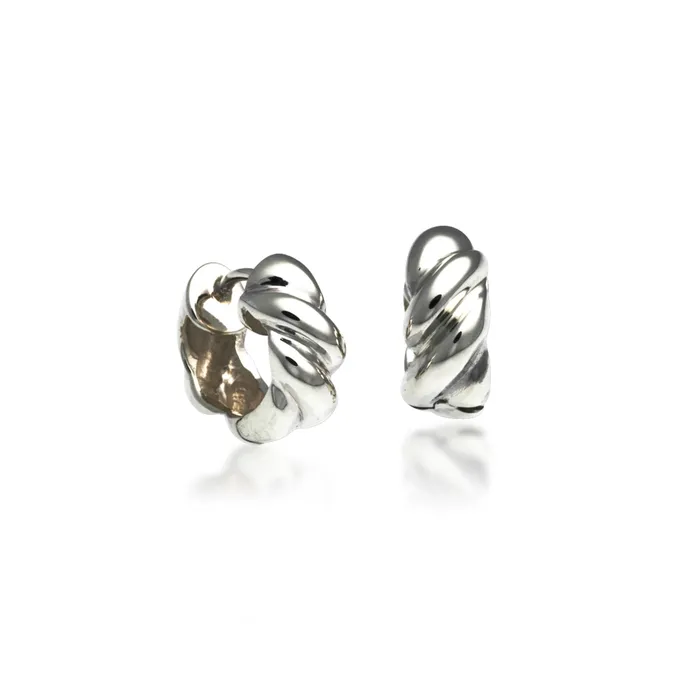Earrings Twist Snap Hoop Earring Zina Sterling