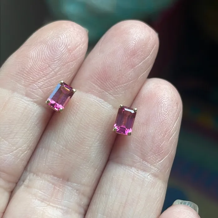 Earrings Vintage Paris Jewelry Pink Tourmaline Earrings 14k Gold Vintage Earrings Vintage Paris Jewelry Pink Tourmaline Earrings 14k Gold Vintage