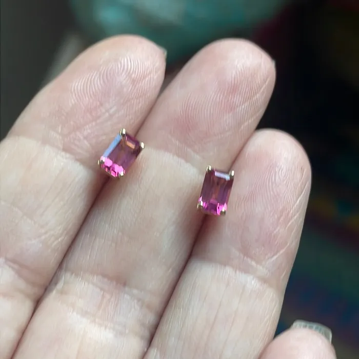 Earrings Vintage Paris Jewelry Pink Tourmaline Earrings 14k Gold Vintage Earrings Vintage Paris Jewelry Pink Tourmaline Earrings 14k Gold Vintage