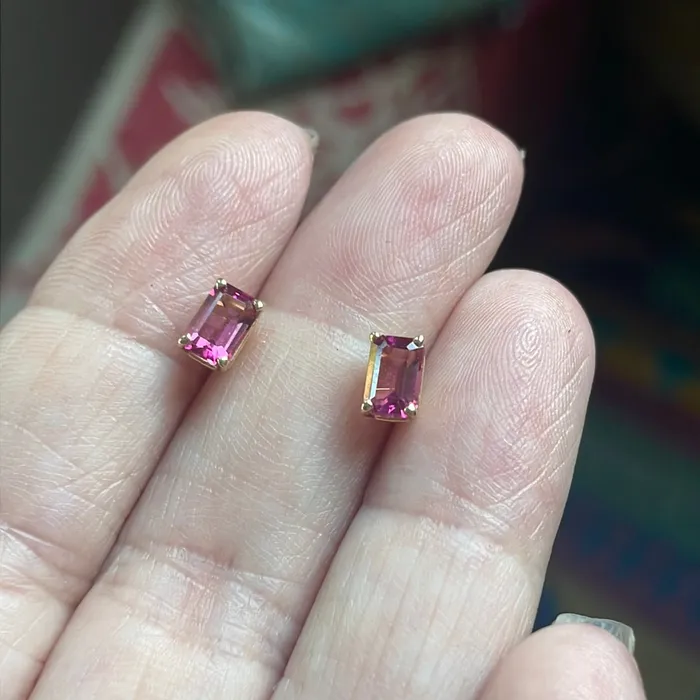 Earrings Vintage Paris Jewelry Pink Tourmaline Earrings 14k Gold Vintage Earrings Vintage Paris Jewelry Pink Tourmaline Earrings 14k Gold Vintage