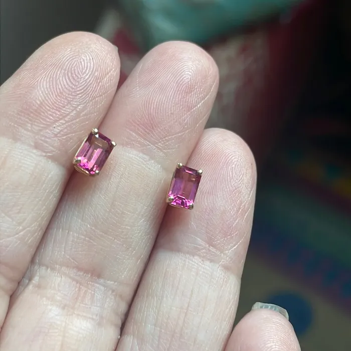 Earrings Vintage Paris Jewelry Pink Tourmaline Earrings 14k Gold Vintage Earrings Vintage Paris Jewelry Pink Tourmaline Earrings 14k Gold Vintage