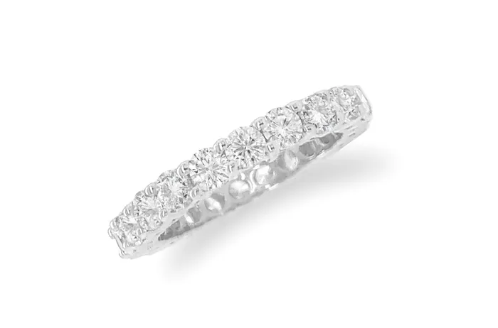 Eternity Ring White Gold with 23 Diamonds 184 cts Albert Hern Rings