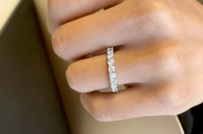Eternity Ring White Gold with 23 Diamonds 184 cts Albert Hern Rings Eternity Ring White Gold with 23 Diamonds 184 cts Albert Hern Rings