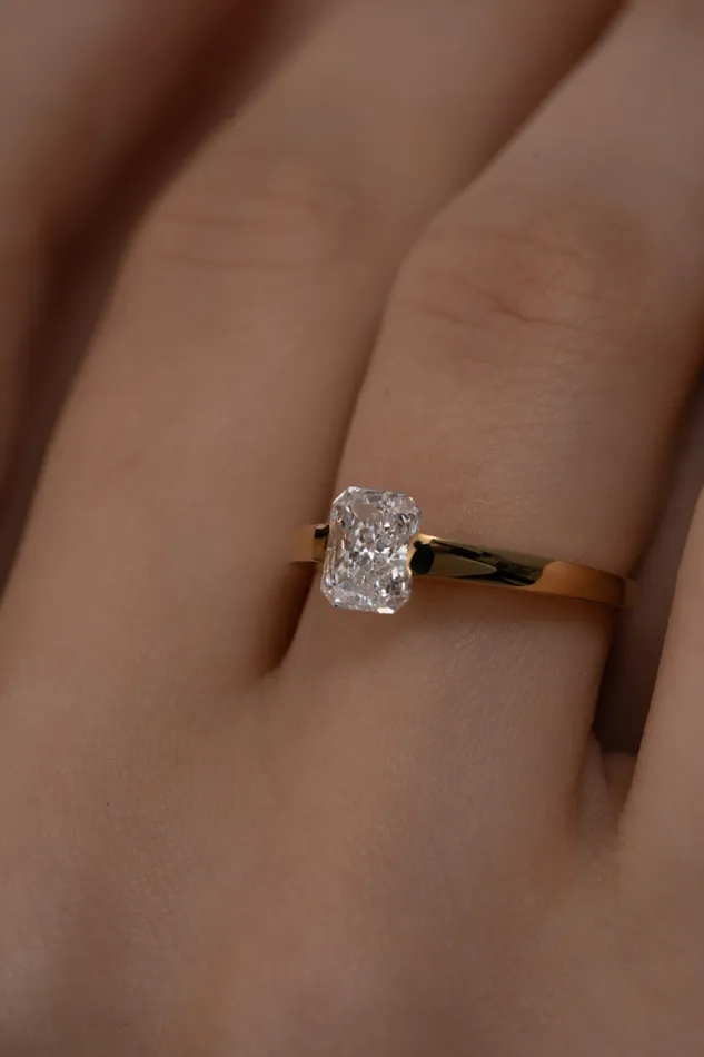 Facet 1ct Radiant Ring PRMAL Rings Facet 1ct Radiant Ring PRMAL Rings