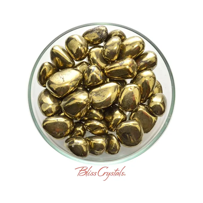 Gold Chalcopyrite Tumble Stone LV0647 Bliss Crystals Earrings