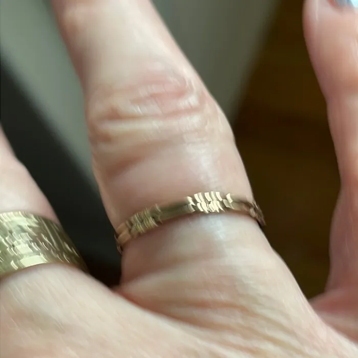 Grooved Band 10k Rose Gold Vintage Vintage Paris Jewelry Rings