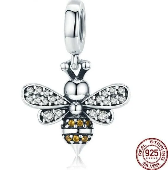 Honey Bee Charms Sterling SilverPandora Style AliExpress Rings