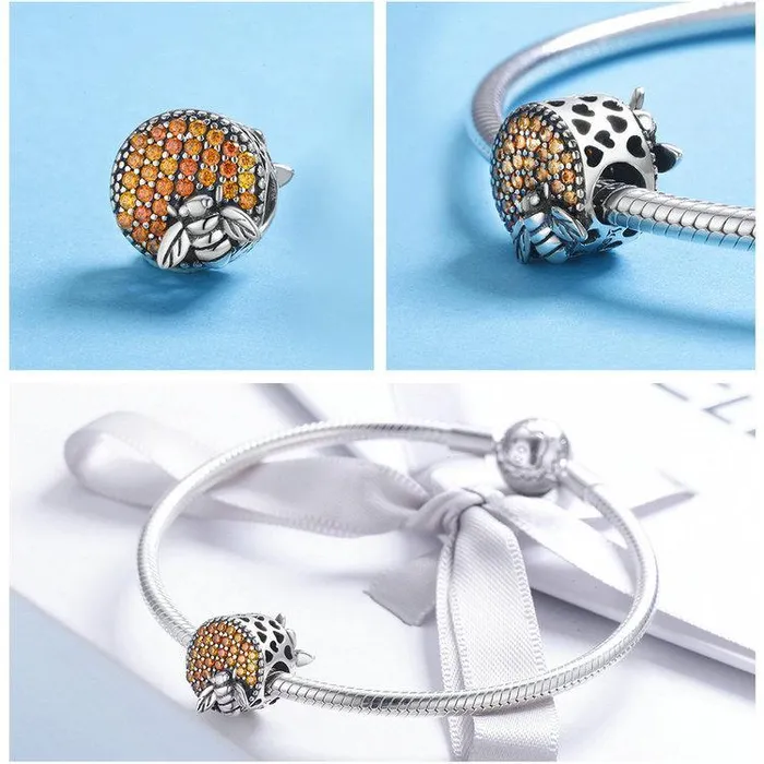 Honey Bee Charms Sterling SilverPandora Style AliExpress Rings