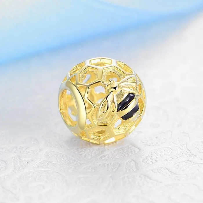 Honey Bee Charms Sterling SilverPandora Style AliExpress Rings