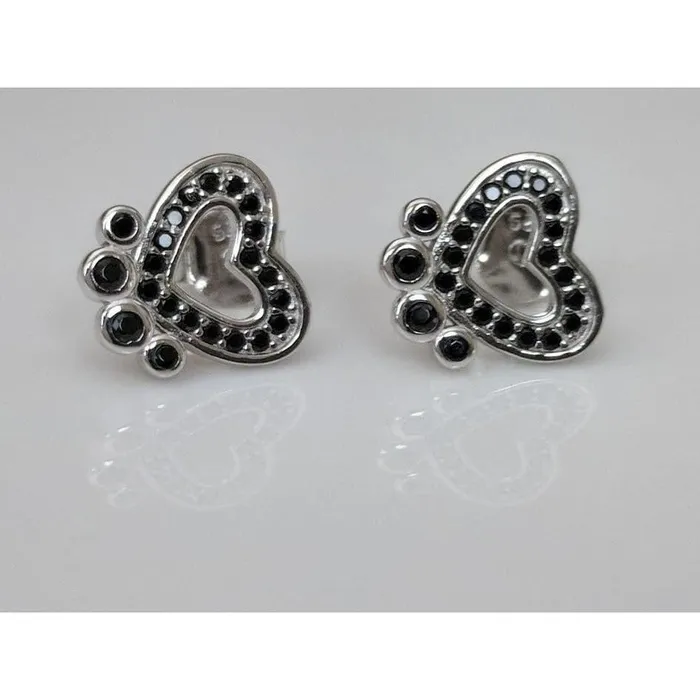 Joe Earrings Pet Paw Earrings with Sparkling Cubic Zirconia in Solid Sterling Silver Beautiful