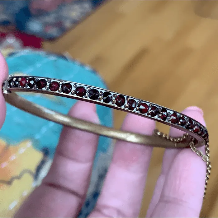 Love Vintage Paris Bracelets Bohemian Garnet Bracelet Vintage