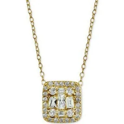 Macys Giani Bernini Cluster Necklaces NEW Rose or Yellow Gold Plated Sterling Silver Rings