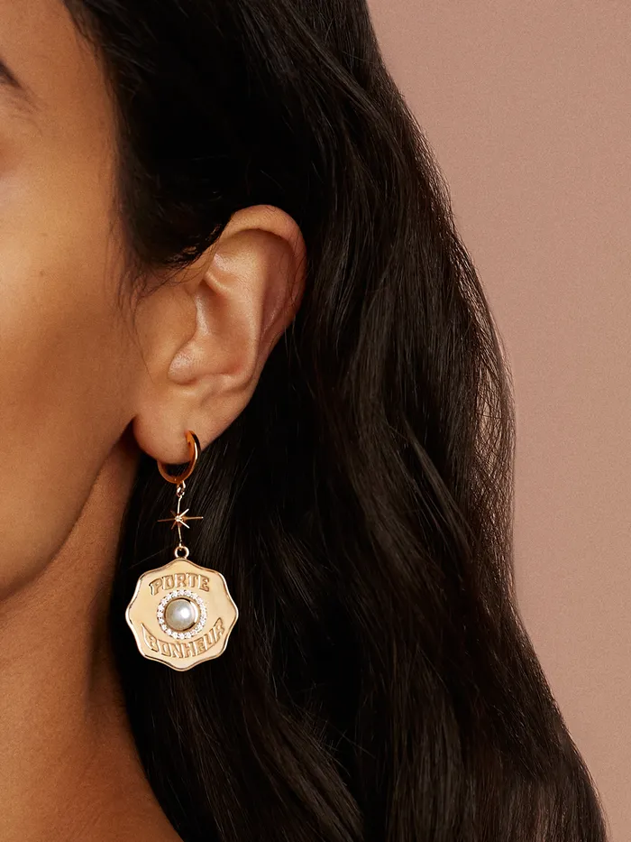Marlo Laz Earrings Porte Bonheur Coin Earrings Marlo Laz Earrings Porte Bonheur Coin Earrings