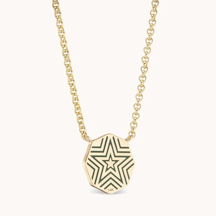 Marlo Laz Necklaces Mini Porta Fortuna Necklace Pink Tourmaline