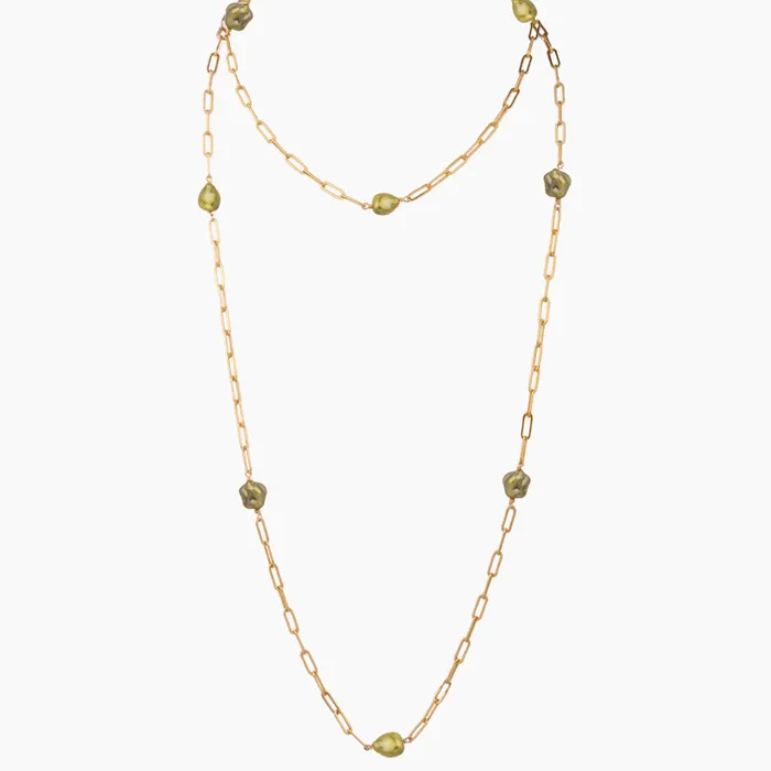 misha hawaii Michelle Pistachio Keshi Pearl Necklace Necklaces