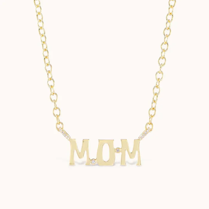 Nameplate Necklace Mom Marlo Laz Necklaces