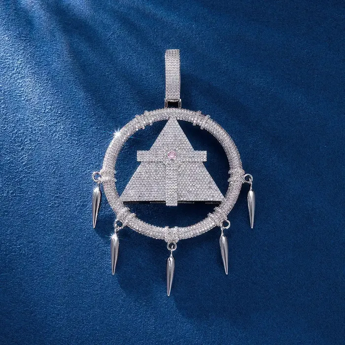 Necklaces CUSTOM PYRAMID CIRCLE PENDANT IceZeusShop Necklaces CUSTOM PYRAMID CIRCLE PENDANT IceZeusShop