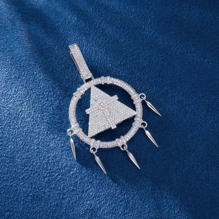 Necklaces CUSTOM PYRAMID CIRCLE PENDANT IceZeusShop Necklaces CUSTOM PYRAMID CIRCLE PENDANT IceZeusShop