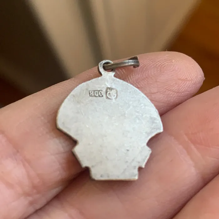 Necklaces Love Vintage Paris Nouveau Goddess Pendant 800 Silver Antique