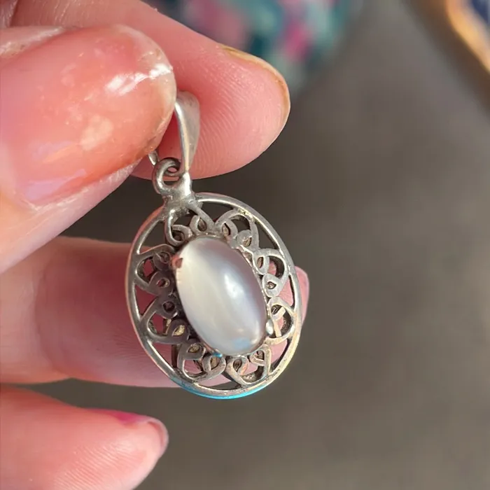 Necklaces Moonstone Ornate Pendant Sterling Silver Vintage Vintage Paris Jewelry Necklaces Moonstone Ornate Pendant Sterling Silver Vintage Vintage Paris Jewelry