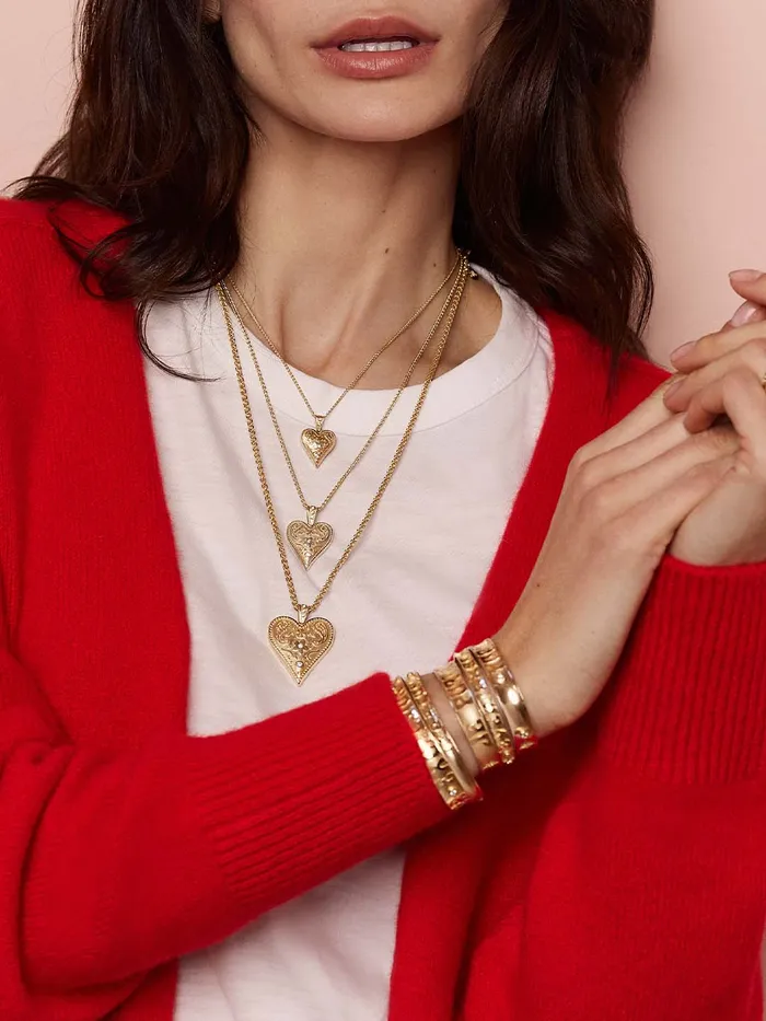 Necklaces Small Southwestern Heart Necklace Marlo Laz